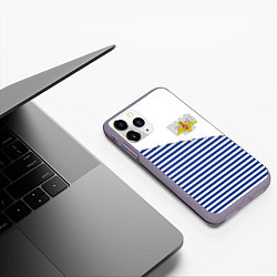 Чехол iPhone 11 Pro матовый ВМФ, цвет: 3D-серый — фото 2