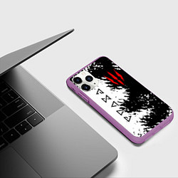 Чехол iPhone 11 Pro матовый THE WITCHER, цвет: 3D-фиолетовый — фото 2