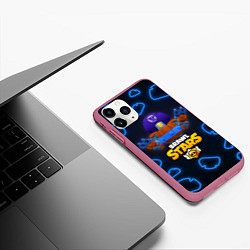 Чехол iPhone 11 Pro матовый Brawl Stars Darryl, цвет: 3D-малиновый — фото 2