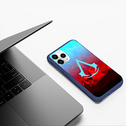 Чехол iPhone 11 Pro матовый ASSASSINS CREED, цвет: 3D-тёмно-синий — фото 2