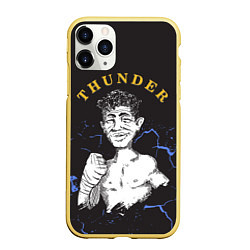 Чехол iPhone 11 Pro матовый Thunder, цвет: 3D-желтый