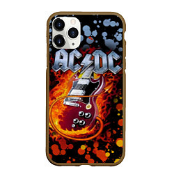 Чехол iPhone 11 Pro матовый ACDC, цвет: 3D-коричневый