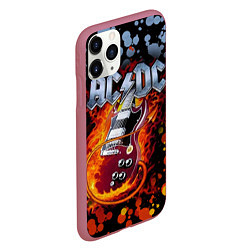 Чехол iPhone 11 Pro матовый ACDC, цвет: 3D-малиновый — фото 2