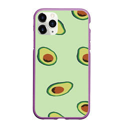 Чехол iPhone 11 Pro матовый АВОКАДО, цвет: 3D-фиолетовый