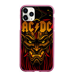 Чехол iPhone 11 Pro матовый ACDC, цвет: 3D-малиновый