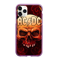 Чехол iPhone 11 Pro матовый ACDC, цвет: 3D-фиолетовый