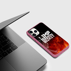Чехол iPhone 11 Pro матовый LIMP BIZKIT, цвет: 3D-малиновый — фото 2