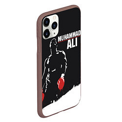 Чехол iPhone 11 Pro матовый Muhammad Ali, цвет: 3D-коричневый — фото 2