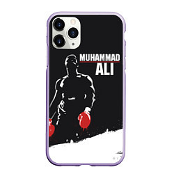 Чехол iPhone 11 Pro матовый Muhammad Ali, цвет: 3D-светло-сиреневый
