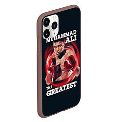 Чехол iPhone 11 Pro матовый Muhammad Ali, цвет: 3D-коричневый — фото 2