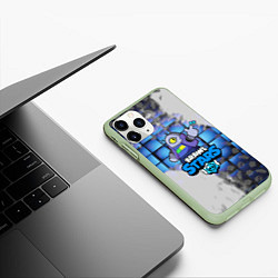 Чехол iPhone 11 Pro матовый BRAWL STARS:RICOCHET, цвет: 3D-салатовый — фото 2