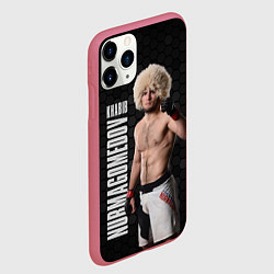 Чехол iPhone 11 Pro матовый Хабиб Нурмагомедов, цвет: 3D-малиновый — фото 2