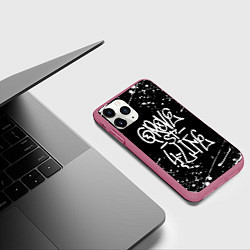 Чехол iPhone 11 Pro матовый GROVE STREET GTA, цвет: 3D-малиновый — фото 2