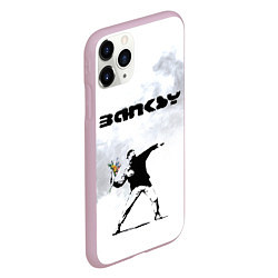 Чехол iPhone 11 Pro матовый Banksy, цвет: 3D-розовый — фото 2