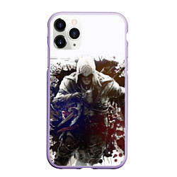 Чехол iPhone 11 Pro матовый Assassins Creed, цвет: 3D-светло-сиреневый