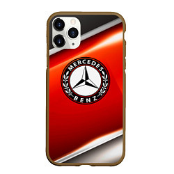 Чехол iPhone 11 Pro матовый MERCEDES-BENZ, цвет: 3D-коричневый