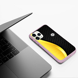 Чехол iPhone 11 Pro матовый MERCEDES-BENZ, цвет: 3D-розовый — фото 2