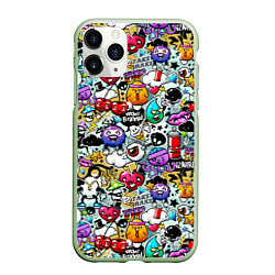 Чехол iPhone 11 Pro матовый Stickerboom, цвет: 3D-салатовый