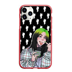 Чехол iPhone 11 Pro матовый Billie Eilish, цвет: 3D-красный