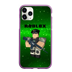 Чехол iPhone 11 Pro матовый Roblox, цвет: 3D-фиолетовый