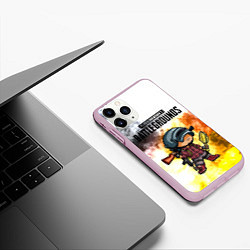 Чехол iPhone 11 Pro матовый PUBG, цвет: 3D-розовый — фото 2