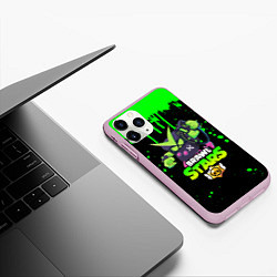 Чехол iPhone 11 Pro матовый BRAWL STARS VIRUS 8-BIT, цвет: 3D-розовый — фото 2