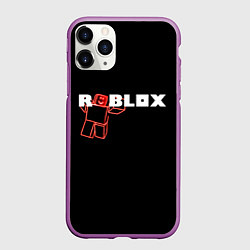 Чехол iPhone 11 Pro матовый Роблокс Roblox, цвет: 3D-фиолетовый