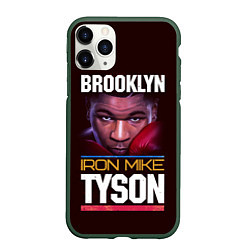 Чехол iPhone 11 Pro матовый Mike Tyson, цвет: 3D-темно-зеленый