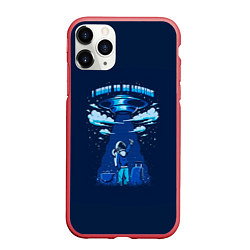 Чехол iPhone 11 Pro матовый Ufo, цвет: 3D-красный