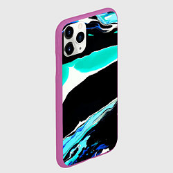 Чехол iPhone 11 Pro матовый Абстракция, цвет: 3D-фиолетовый — фото 2