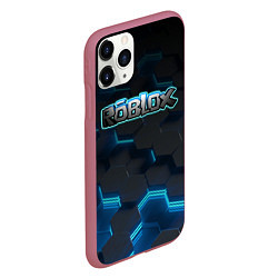 Чехол iPhone 11 Pro матовый Roblox Neon Hex, цвет: 3D-малиновый — фото 2