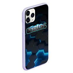 Чехол iPhone 11 Pro матовый Roblox Neon Hex, цвет: 3D-светло-сиреневый — фото 2