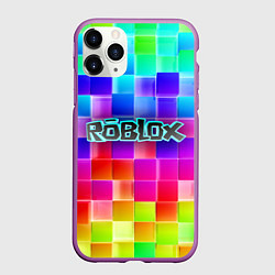 Чехол iPhone 11 Pro матовый Роблокс, цвет: 3D-фиолетовый