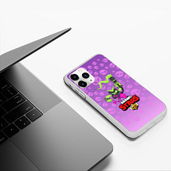 Чехол iPhone 11 Pro матовый Brawl Stars virus 8 bit, цвет: 3D-белый — фото 2