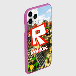 Чехол iPhone 11 Pro матовый ROBLOX, цвет: 3D-фиолетовый — фото 2