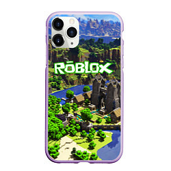 Чехол iPhone 11 Pro матовый ROBLOX, цвет: 3D-сиреневый