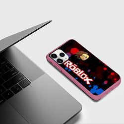 Чехол iPhone 11 Pro матовый ROBLOX, цвет: 3D-малиновый — фото 2