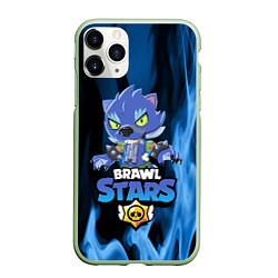 Чехол iPhone 11 Pro матовый BRAWL STARS LEON ОБОРОТЕНЬ, цвет: 3D-салатовый