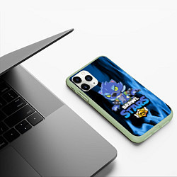 Чехол iPhone 11 Pro матовый BRAWL STARS LEON ОБОРОТЕНЬ, цвет: 3D-салатовый — фото 2