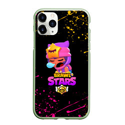 Чехол iPhone 11 Pro матовый BRAWL STARS SANDY, цвет: 3D-салатовый