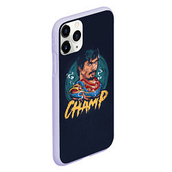 Чехол iPhone 11 Pro матовый Champ, цвет: 3D-светло-сиреневый — фото 2