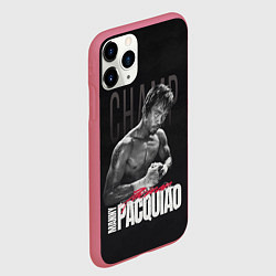 Чехол iPhone 11 Pro матовый Manny Pacquiao, цвет: 3D-малиновый — фото 2