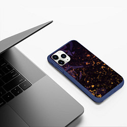 Чехол iPhone 11 Pro матовый Flame in the night, цвет: 3D-тёмно-синий — фото 2