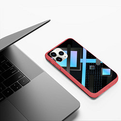 Чехол iPhone 11 Pro матовый Modern Geometry, цвет: 3D-красный — фото 2