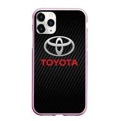 Чехол iPhone 11 Pro матовый TOYOTA, цвет: 3D-розовый