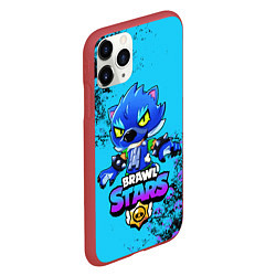 Чехол iPhone 11 Pro матовый Brawl Stars LEON, цвет: 3D-красный — фото 2