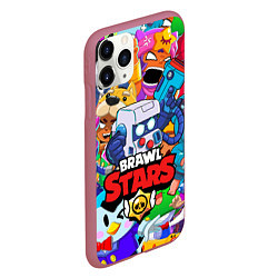 Чехол iPhone 11 Pro матовый BRAWL STARS 8-BIT, цвет: 3D-малиновый — фото 2