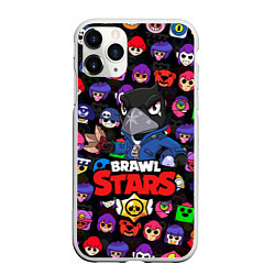 Чехол iPhone 11 Pro матовый BRAWL STARS CROW, цвет: 3D-белый