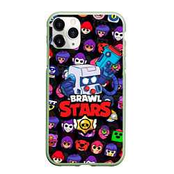 Чехол iPhone 11 Pro матовый BRAWL STARS 8-BIT