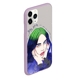 Чехол iPhone 11 Pro матовый BILLIE EILISH, цвет: 3D-сиреневый — фото 2